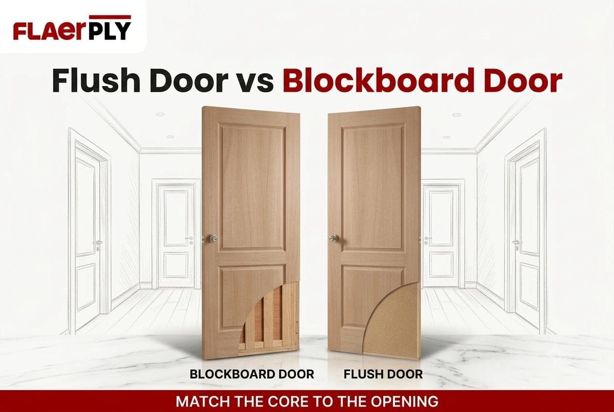 What Is the Difference Between Flush Door and Blockboard? — FlaerPly Masterclass
