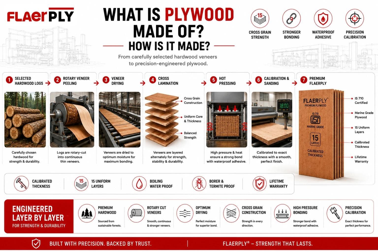 What is Plywood Made of? How is it Made? | FlaerPly